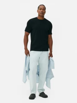 Hauts Et T-Shirts|Primark T-shirt En Maille Ottoman Côtelée Noir