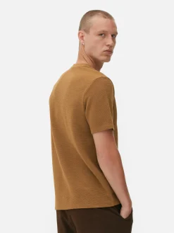 Hauts Et T-Shirts|Primark T-shirt En Maille Ottoman Côtelée Marron
