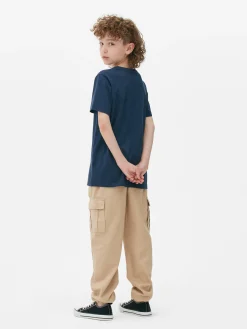 Hauts Et T-Shirts|Primark T-shirt Graphique à Manches Courtes Bleu marine