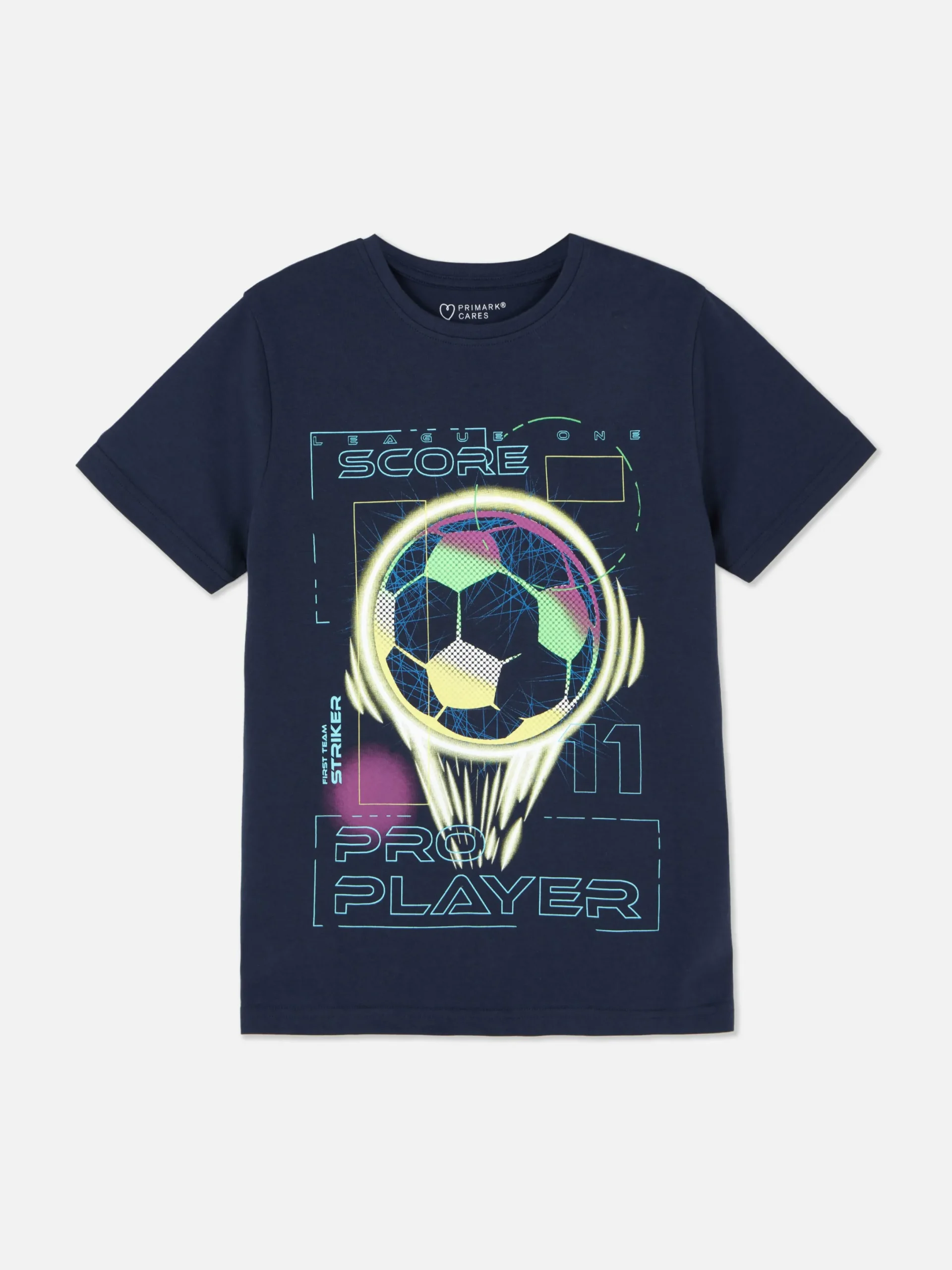 Hauts Et T-Shirts|Primark T-shirt Graphique à Manches Courtes Bleu marine