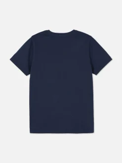 Hauts Et T-Shirts|Primark T-shirt Graphique à Manches Courtes Bleu marine