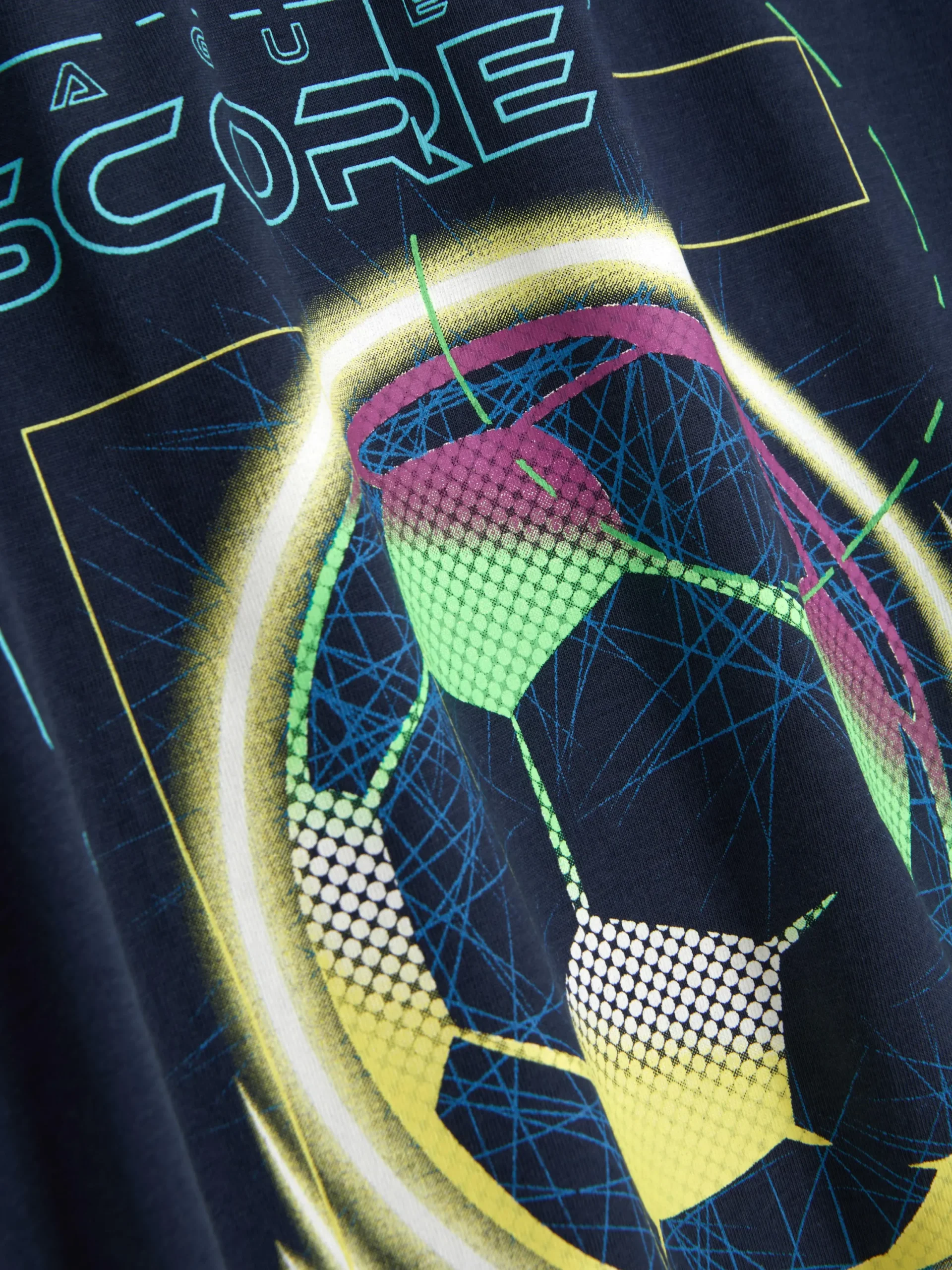 Hauts Et T-Shirts|Primark T-shirt Graphique à Manches Courtes Bleu marine