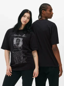 T-Shirts Et Sweat-Shirts À Motifs|Hauts Et T-Shirts|Primark T-shirt Graphique Avec Inscription Tupac Noir