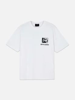 T-Shirts Et Sweat-Shirts À Motifs|Hauts Et T-Shirts|Primark T-shirt Graphique Disney Mickey Mouse X Keith Haring Blanc