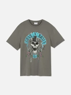 T-Shirts Et Sweat-Shirts À Motifs|Hauts Et T-Shirts|Primark T-shirt Graphique Guns N’ Roses Gris