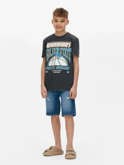 Hauts Et T-Shirts|Primark T-shirt Graphique NBA Golden State Warriors Bleu
