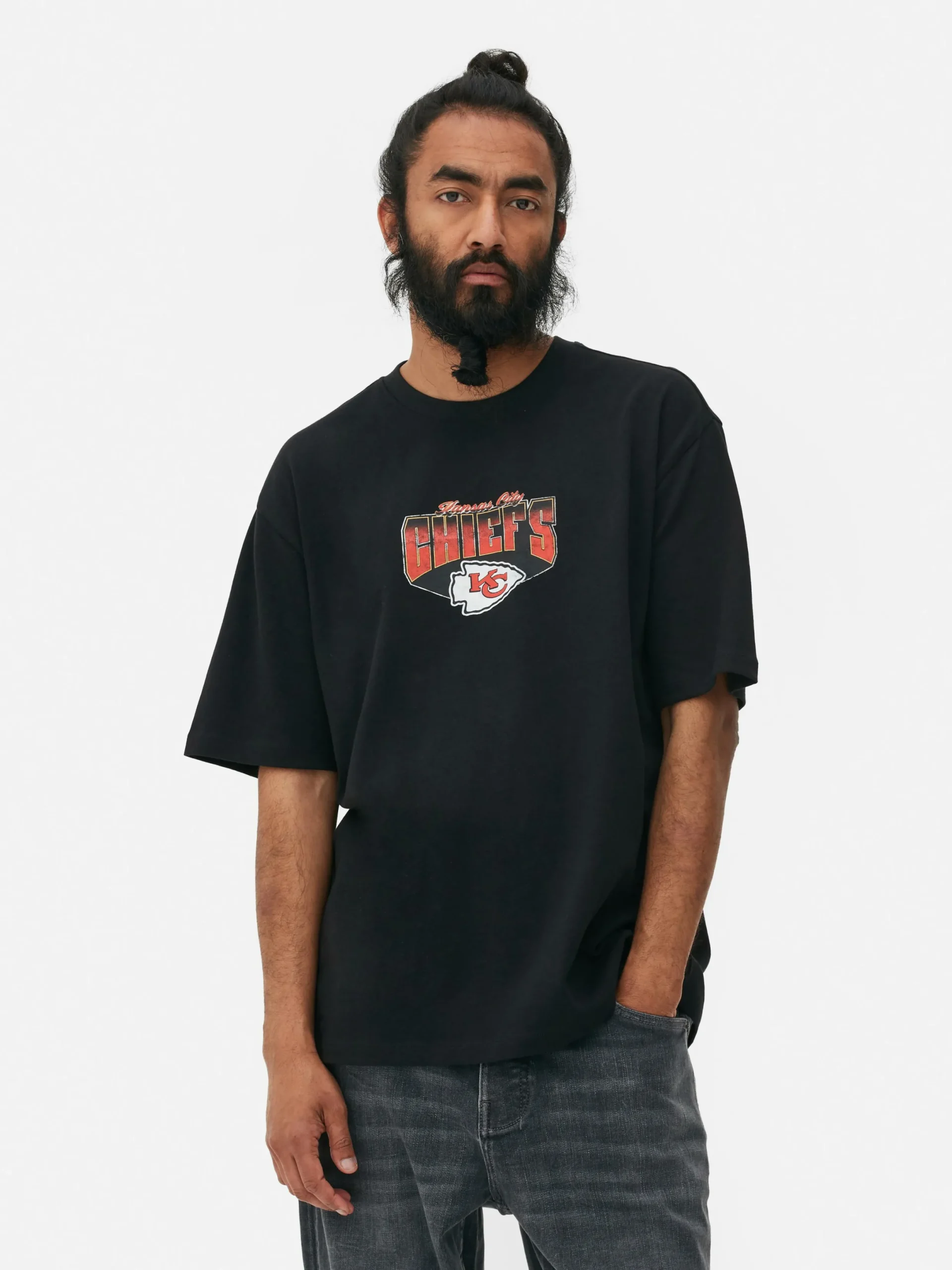 Hauts Et T-Shirts|Primark T-shirt Graphique NFL Kansas City Chiefs Noir