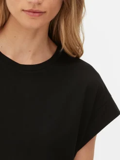 Hauts Et T-Shirts|Primark T-shirt Long Essential Noir