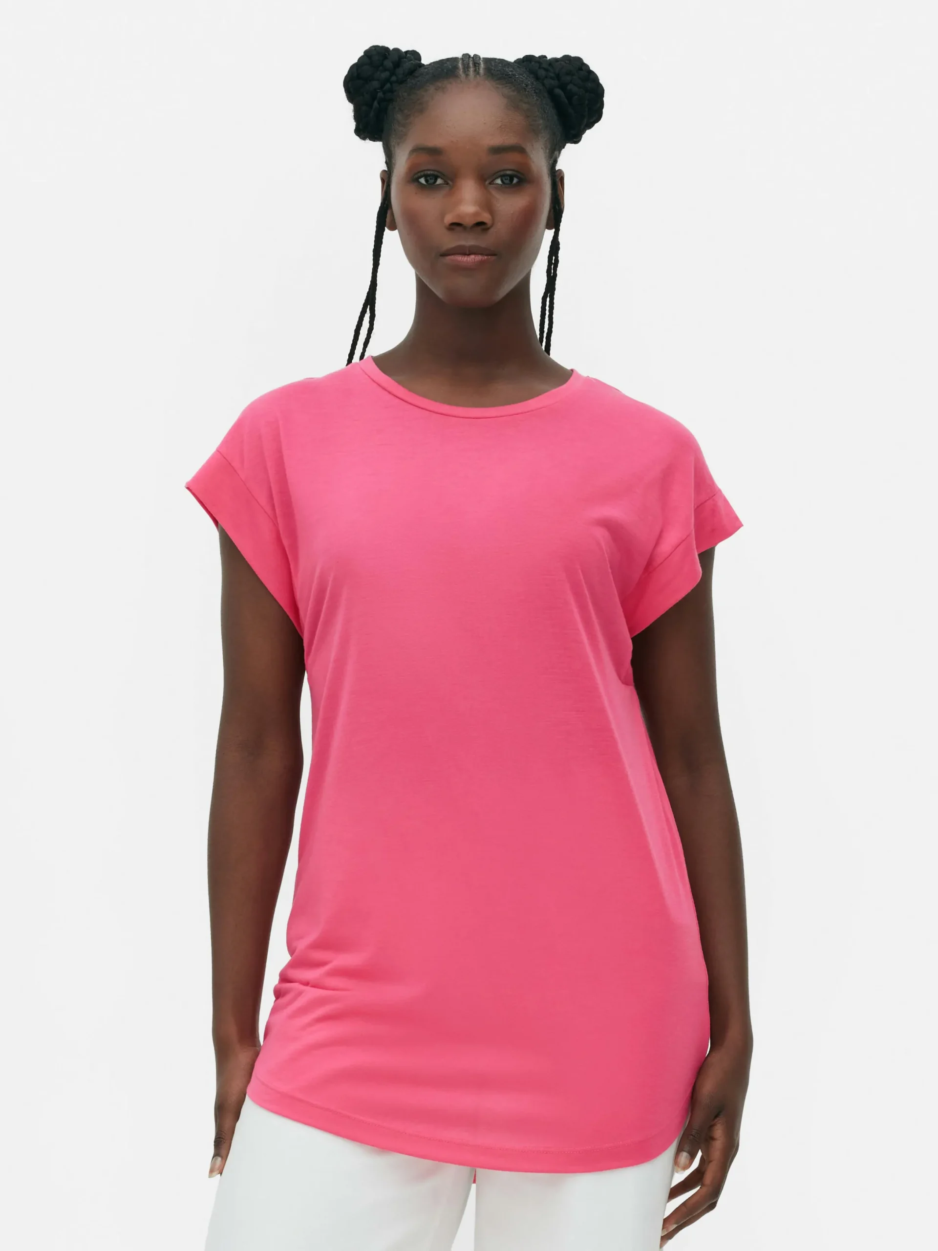 Hauts Et T-Shirts|Primark T-shirt Long Essential Rose