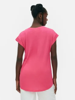 Hauts Et T-Shirts|Primark T-shirt Long Essential Rose