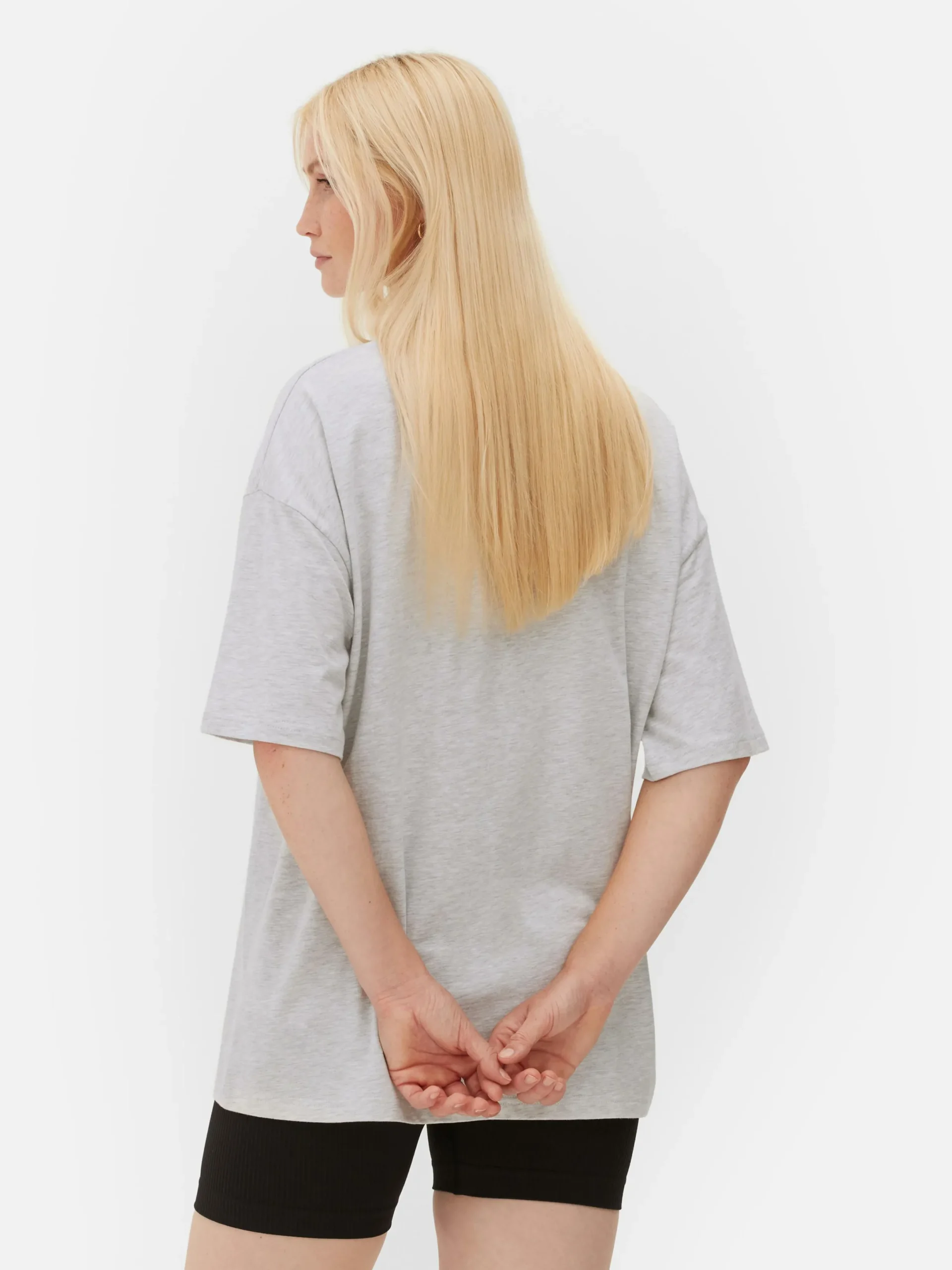 Hauts Et T-Shirts|Primark T-shirt Oversize Disney Lilo & Stitch Gris