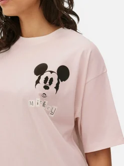 Hauts Et T-Shirts|Primark T-shirt Oversize Disney Mickey Mouse Rose clair