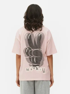 Hauts Et T-Shirts|Primark T-shirt Oversize Disney Mickey Mouse Rose clair