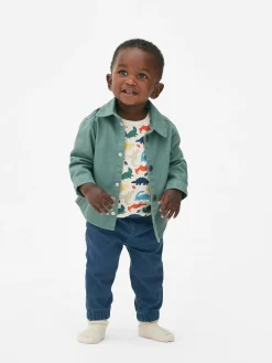 Ensembles Et Tenues|Primark T-shirt, Pantalon Chino Et Veste-chemise Dinosaure Vert