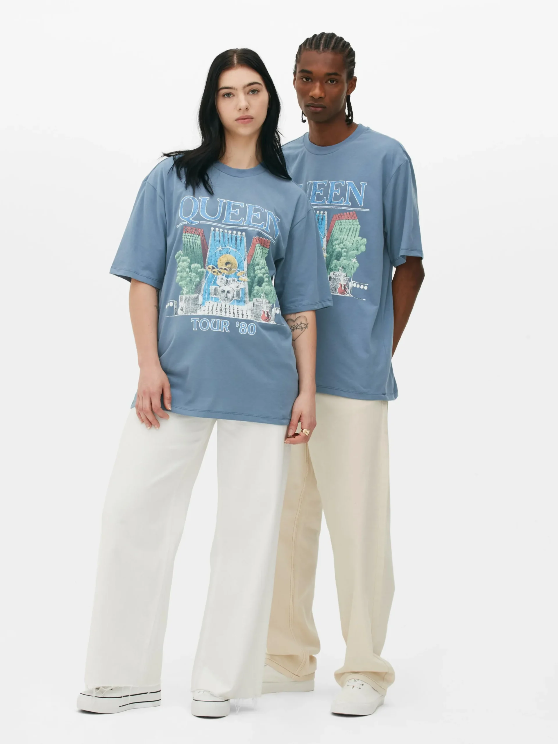 T-Shirts Et Sweat-Shirts À Motifs|Hauts Et T-Shirts|Primark T-shirt Queen Tour Bleu