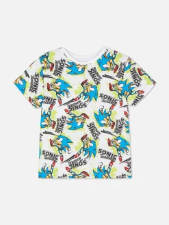 Hauts Et T-Shirts|Primark T-shirt Sonic Le Hérisson Speed Star Blanc