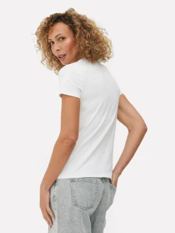 Hauts Et T-Shirts|Primark T-shirt Stretch Ras Du Cou Blanc