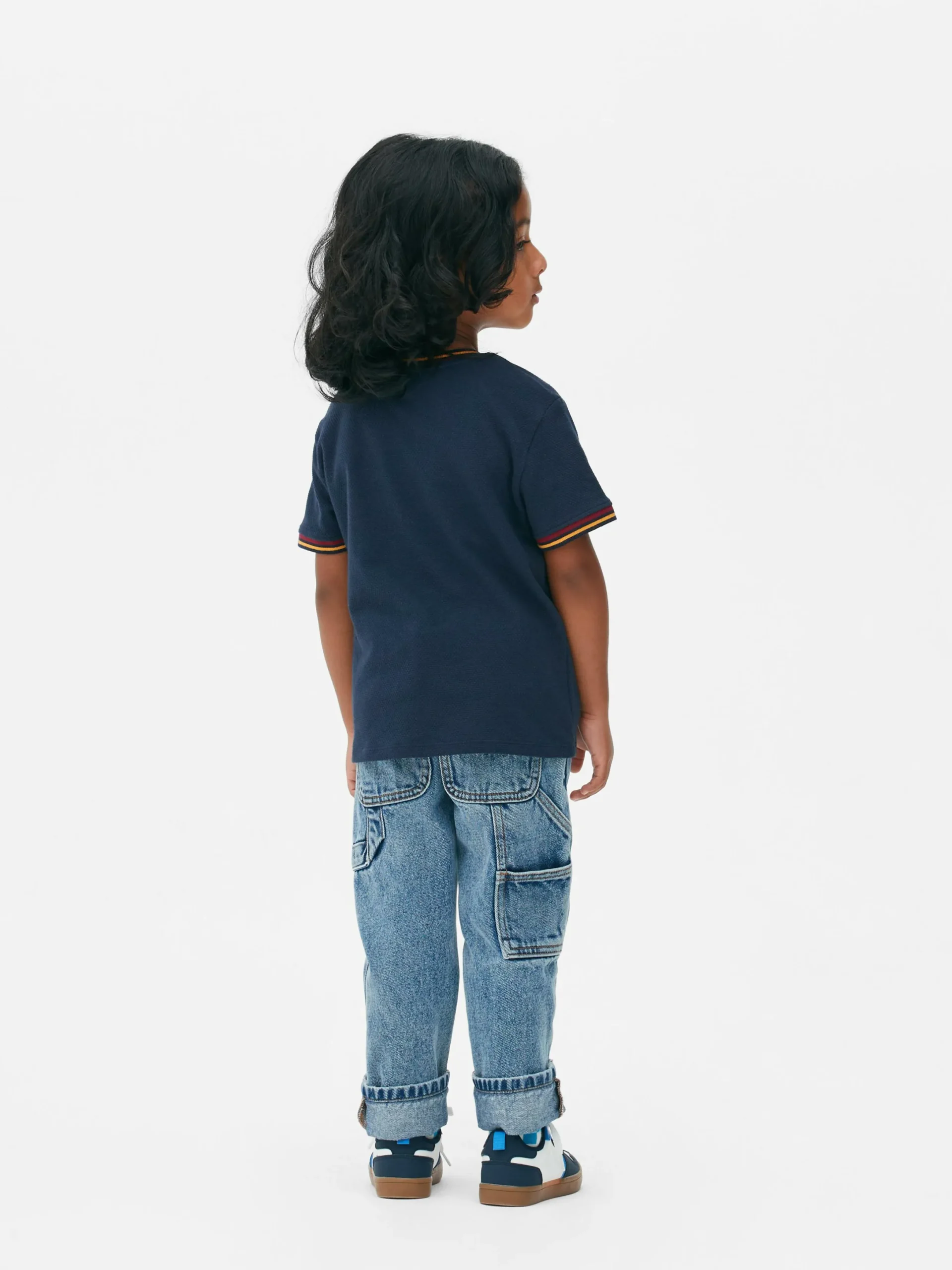 Hauts Et T-Shirts|Primark T-shirt Style Universitaire à Manches Courtes Bleu marine