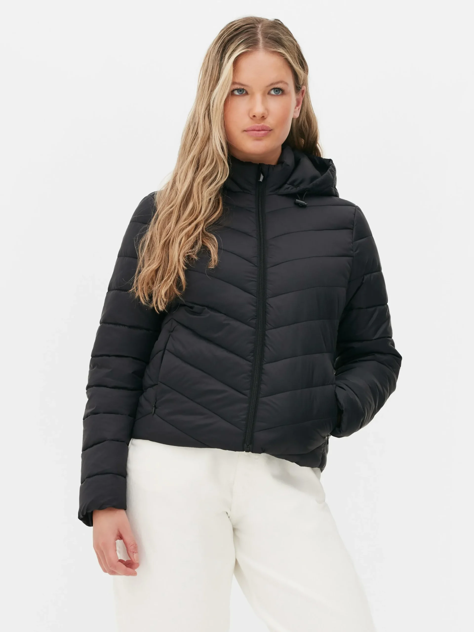 Manteaux Et Vestes|Primark Une Doudoune Rembourrée à Capuche Super Légère Noir 2