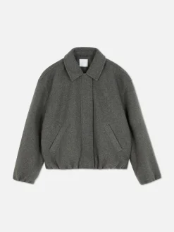 Manteaux Et Vestes|Primark Veste à Ourlet Boule Gris