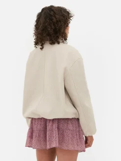 Manteaux Et Vestes|Primark Veste à Ourlet Boule Écru