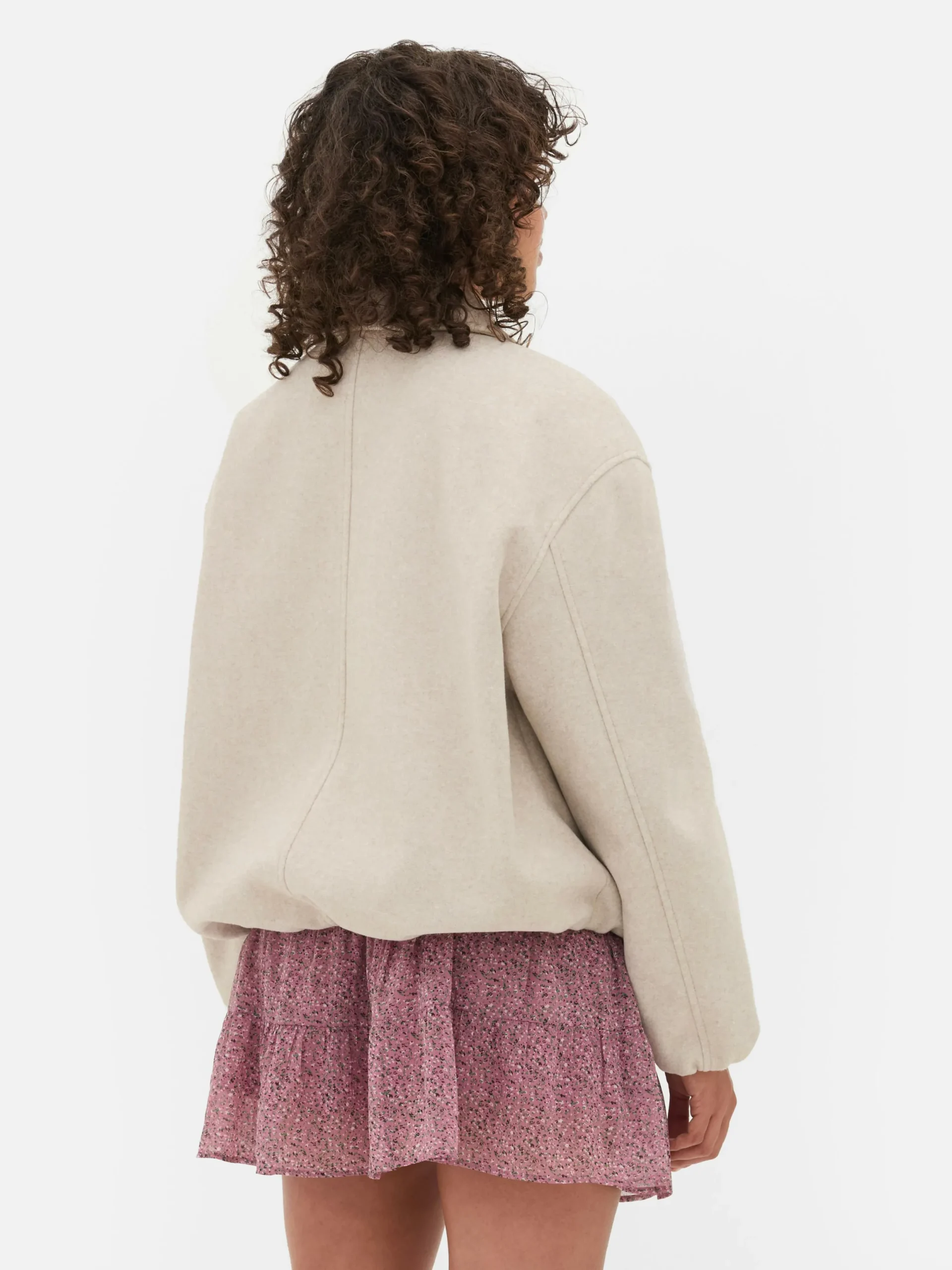 Manteaux Et Vestes|Primark Veste à Ourlet Boule Écru