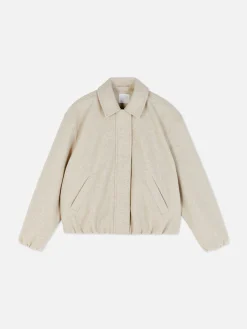 Manteaux Et Vestes|Primark Veste à Ourlet Boule Écru