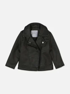 Manteaux Et Vestes|Primark Veste De Motard En Simili Cuir Noir