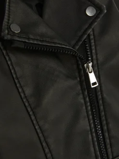 Manteaux Et Vestes|Primark Veste De Motard En Simili Cuir Noir