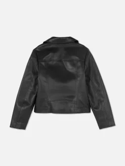 Manteaux Et Vestes|Primark Veste De Motard En Simili Cuir Noir
