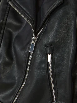 Manteaux Et Vestes|Primark Veste De Motard En Simili Cuir Noir
