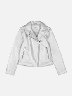 Manteaux Et Vestes|Primark Veste De Motard Métallisée Argent