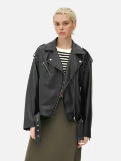 Manteaux Et Vestes|Primark Veste De Motard Texturée Noir