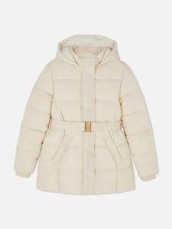 Manteaux Et Vestes|Primark Veste Matelassée à Ceinture Ivoire