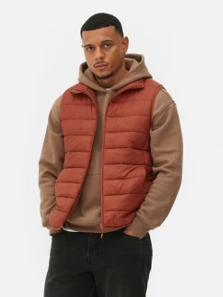 Manteaux Et Vestes|Primark Veste Rembourrée Et Zippée Sans Manches Terre de Sienne