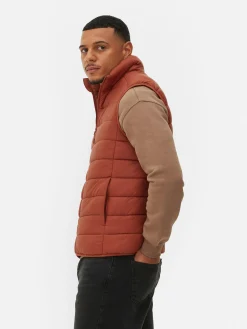 Manteaux Et Vestes|Primark Veste Rembourrée Et Zippée Sans Manches Terre de Sienne