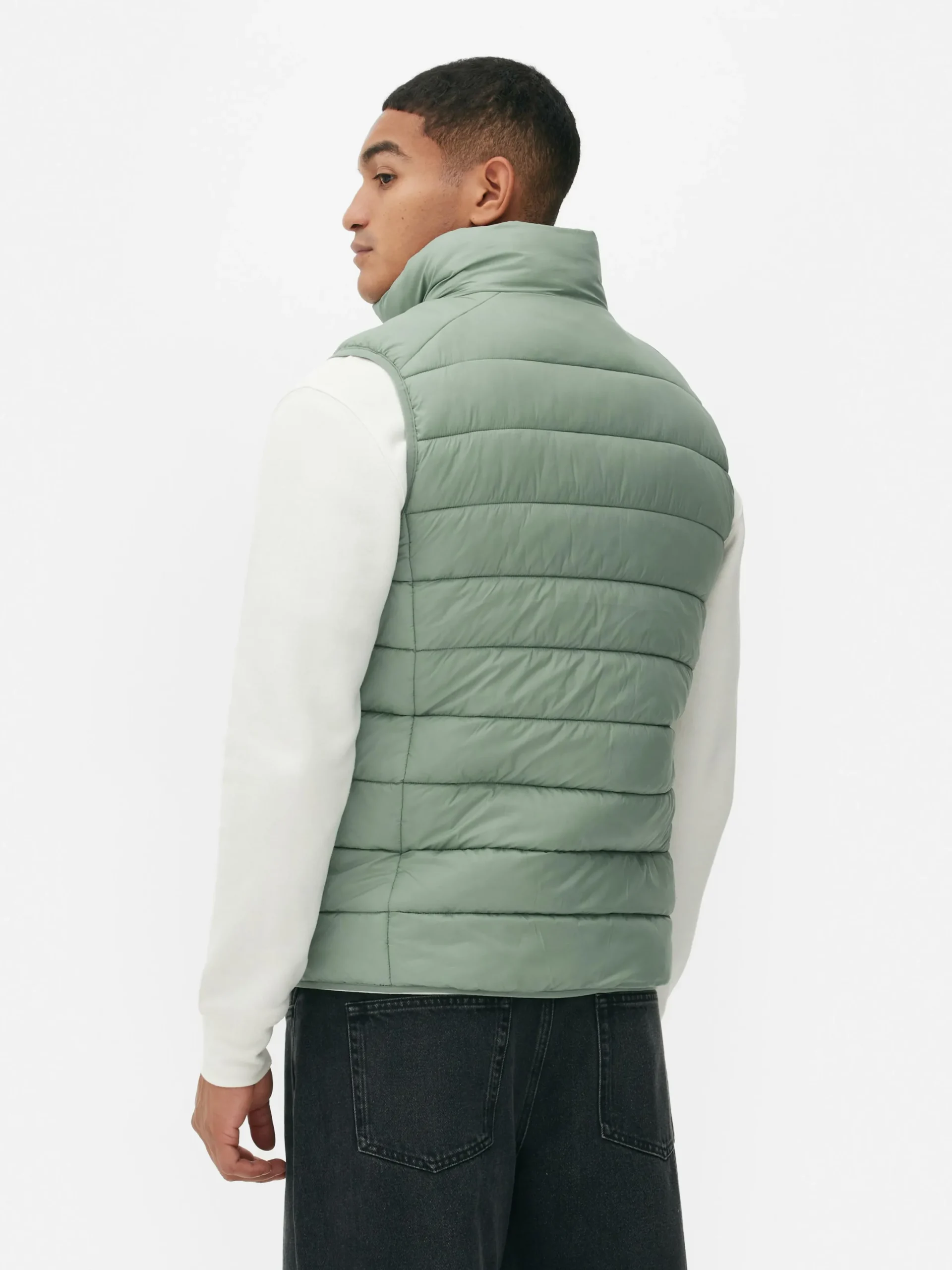 Manteaux Et Vestes|Primark Veste Rembourrée Et Zippée Sans Manches Vert clair