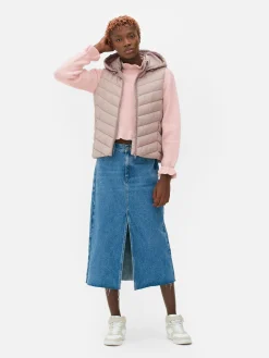 Manteaux Et Vestes|Primark Veste Sans Manche à Capuche Rose