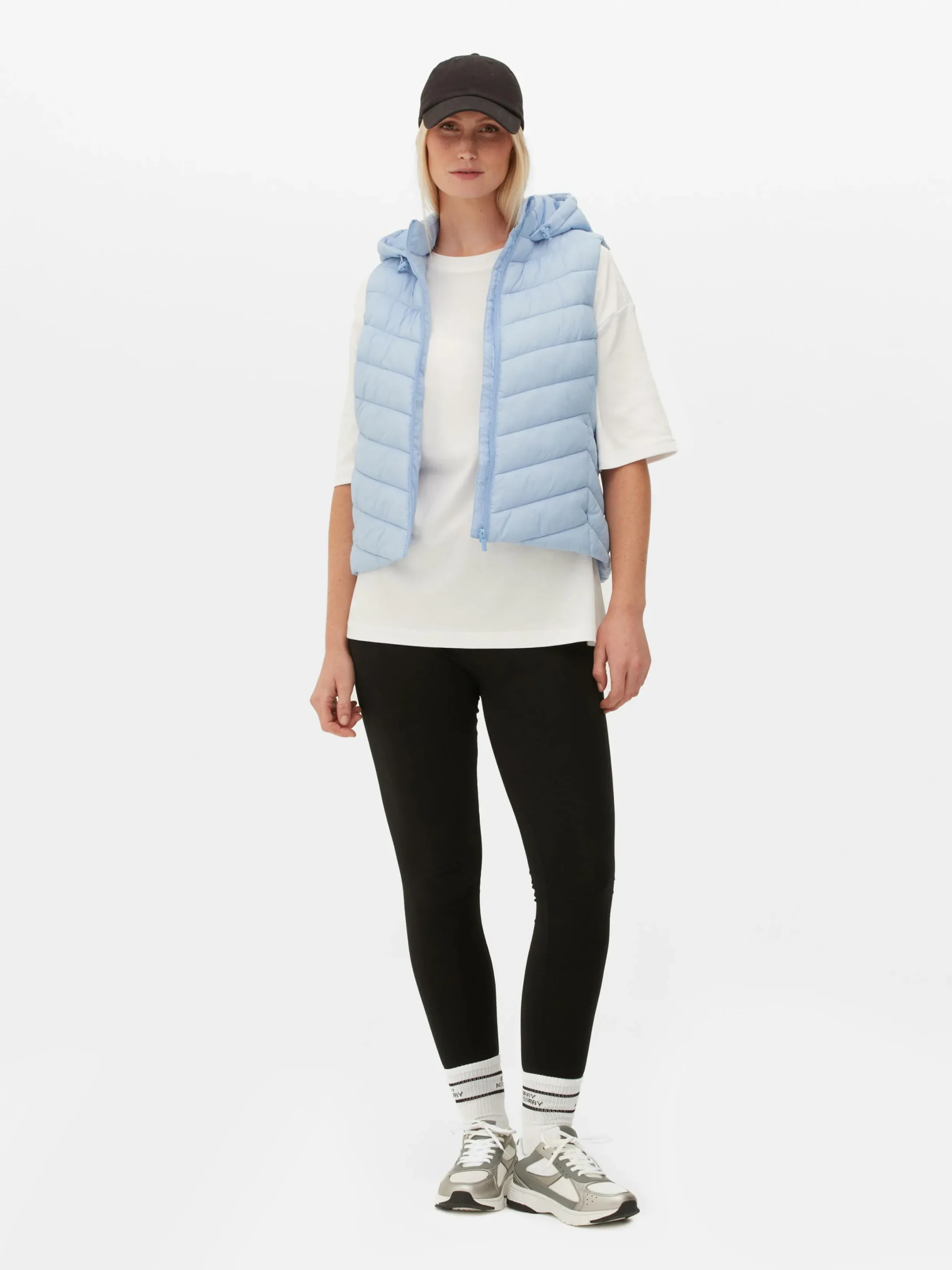 Manteaux Et Vestes|Primark Veste Sans Manche à Capuche Bleu