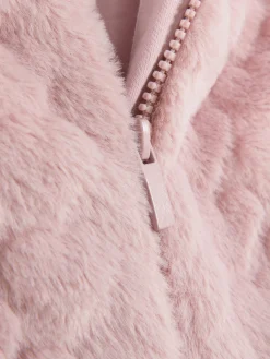 Manteaux Et Vestes|Primark Veste Sans Manche En Fausse Fourrure Texturée à Cœurs Rose