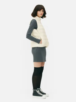 Manteaux Et Vestes|Primark Veste Sans Manche Légère Rembourrée Crème