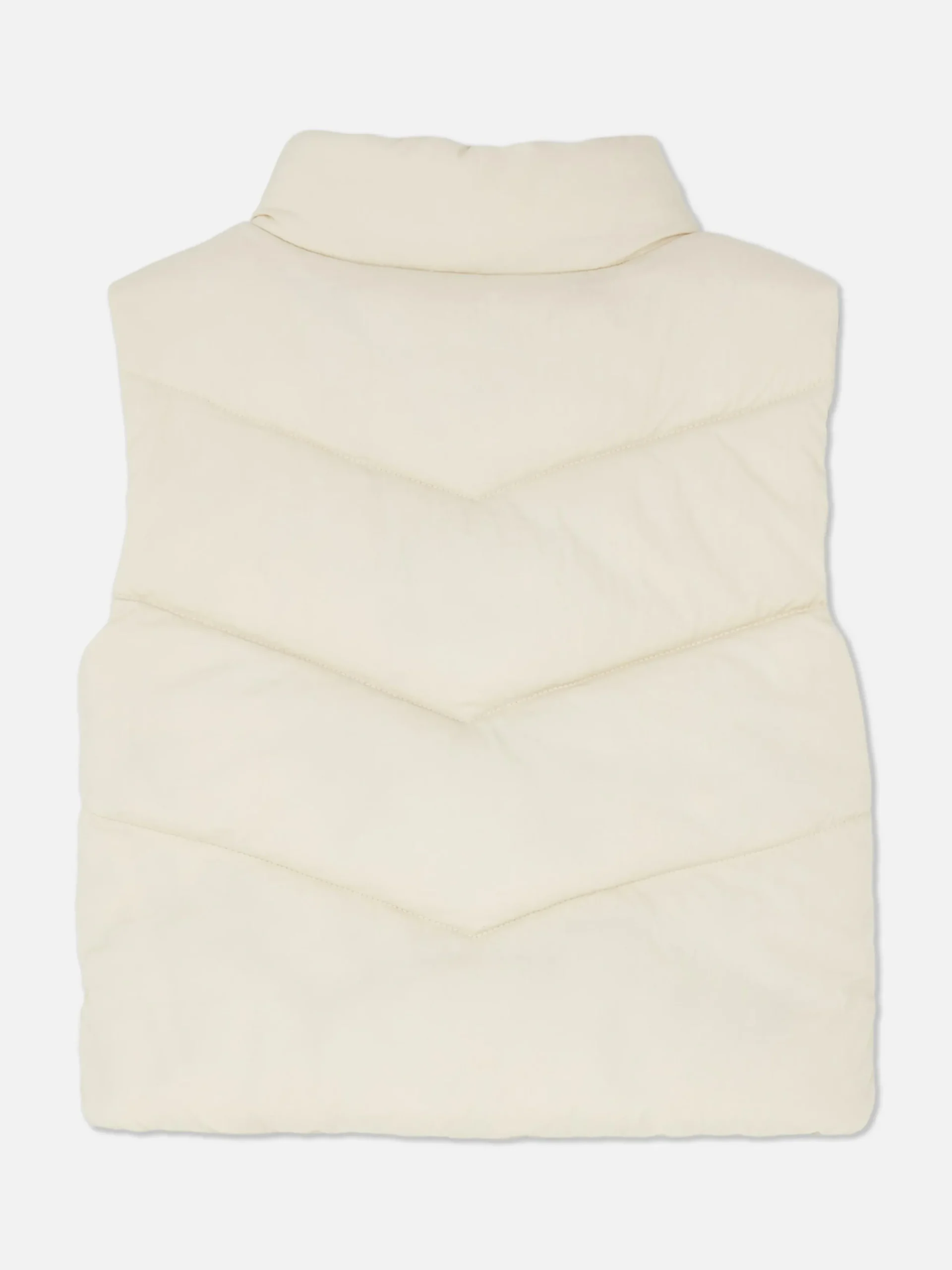 Manteaux Et Vestes|Primark Veste Sans Manche Matelassée Zippée Écru