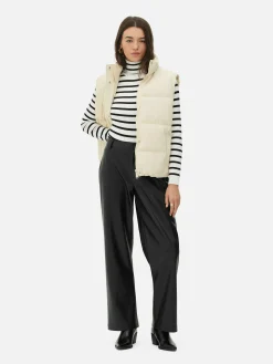 Manteaux Et Vestes|Primark Veste Sans Manche Rembourrée Grège