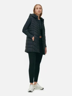 Manteaux Et Vestes|Primark Veste Sans Manches Longue Matelassée Noir