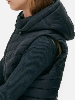 Manteaux Et Vestes|Primark Veste Sans Manches Longue Matelassée Noir