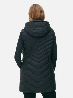 Manteaux Et Vestes|Primark Veste Sans Manches Longue Matelassée Noir