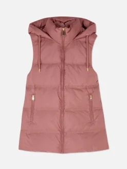 Manteaux Et Vestes|Primark Veste Sans Manches Matelassée à Capuche Rose foncé