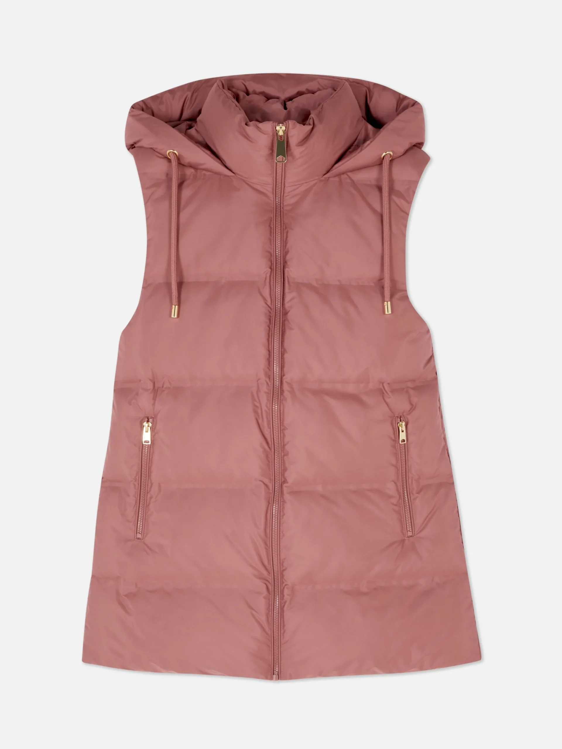 Manteaux Et Vestes|Primark Veste Sans Manches Matelassée à Capuche Rose foncé