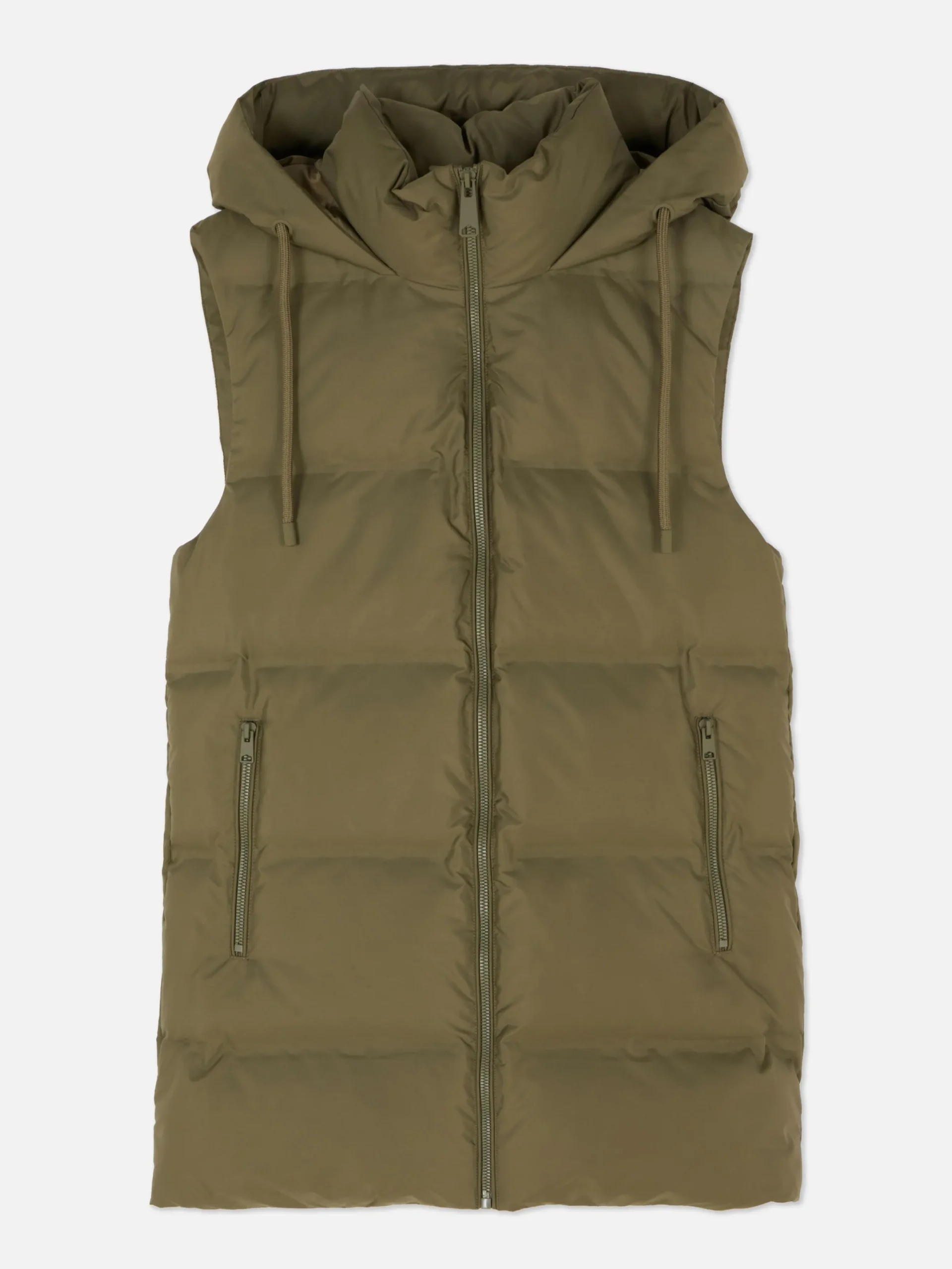 Manteaux Et Vestes|Primark Veste Sans Manches Matelassée à Capuche Kaki