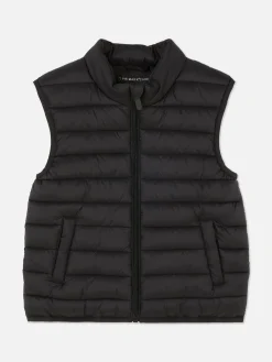 Manteaux Et Vestes|Primark Veste Sans Manches Rembourrée Zippée Noir